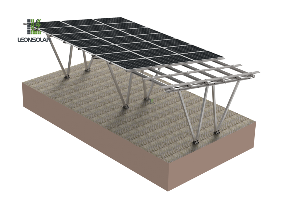 Carbon Steel 4-Column Carport This robust structure, crafted from premium carbon steel, provides a stable foundation for photovoltaic panels. Its four-column design ensures durability and ease of installation. Versatile and customizable, it optimizes panel placement for maximum energy output while blending seamlessly with any architecture. Low maintenance and scalable, it's an efficient and attractive solution for sustainable energy generation.