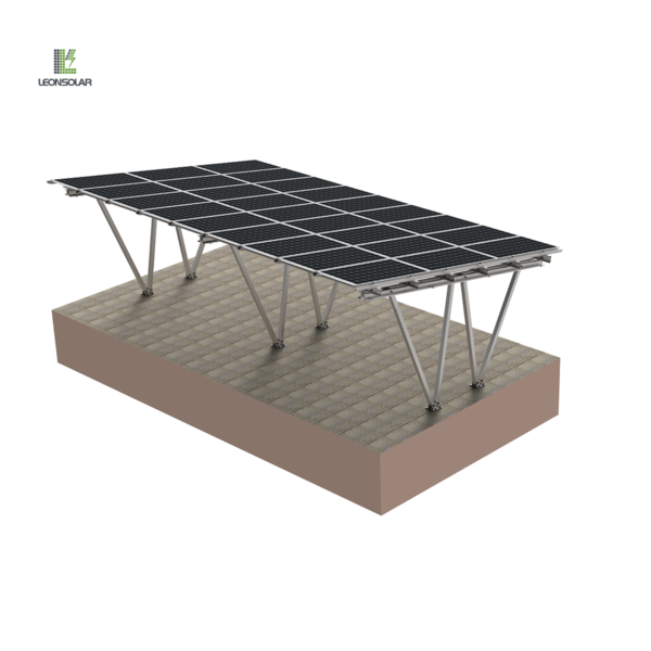 Carbon Steel 4-Column Space structure diagram of Carport