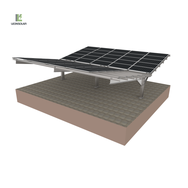 some solar panels are not installed, you can see the structure of the solar carports