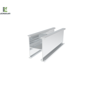 The Solar H rail is an H-shaped mounting system designed to support and secure solar panels during installation