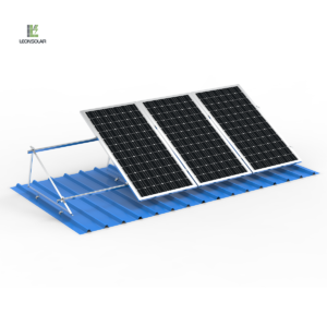 Illustration of solar panel mounted on metal roof