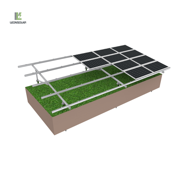 Components of SHAPE A ground mount solar racking system