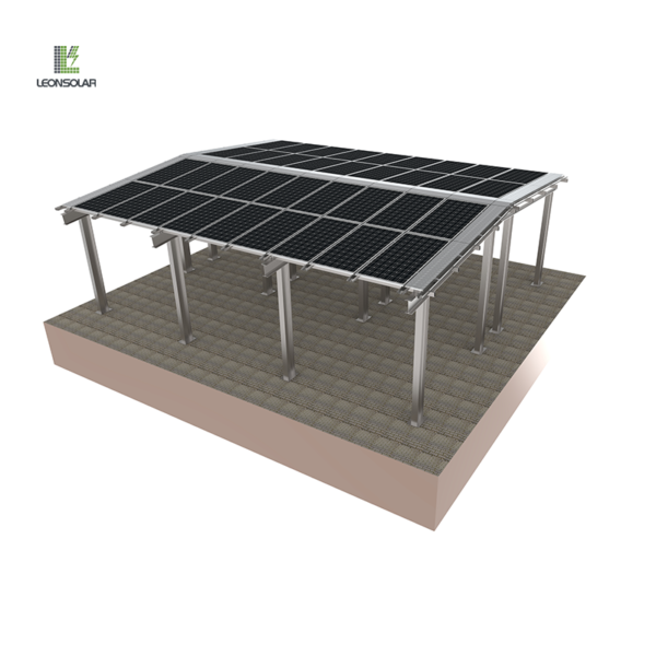 A rendering of the BIPV solar mount after installation, which is waterproof and generates electricity at the same time, saving commercial electricity costs