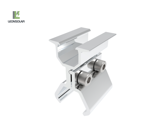 Rail-less clamps made of aluminum alloy for installing solar panels on metal roofs