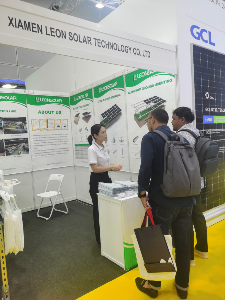 leon solar display solar pv system on the Exhibition of IGEM 2024,