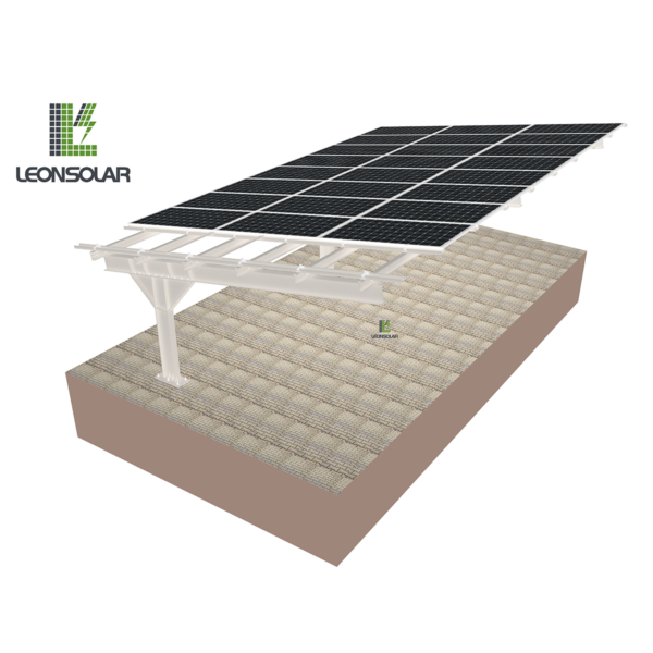 Carbon steel waterproof photovoltaic shed supplier, parking power generation, generated electricity to charge the car